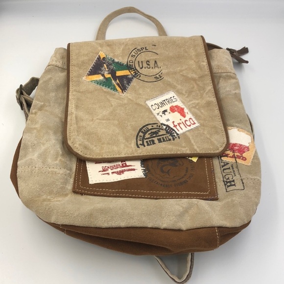 No Brand Handbags - Travel Backpack Brown Dry Clean Only Denmark, Poland, Africa,U.S.A.